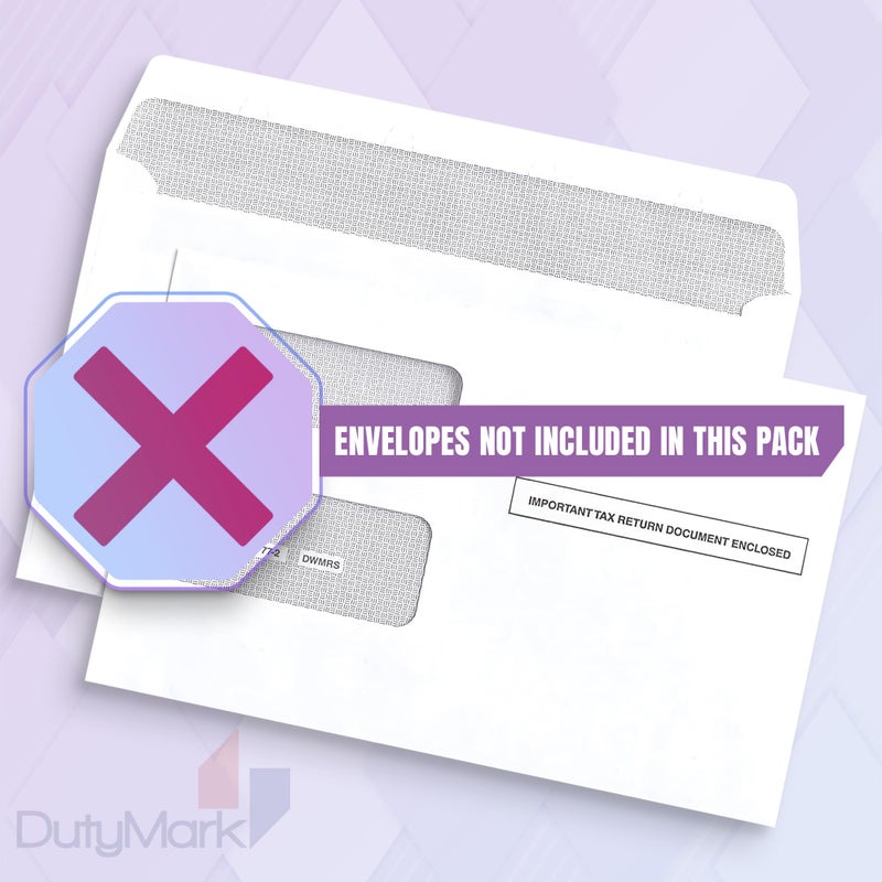 Dutymark 1099 MISC Forms 2025, 5 Part Set, Kit for 25 Vendors Complete Laser 1099 Tax Forms in Value Pack 1099 Misc 2025- NO ENVELOPES - Image 4